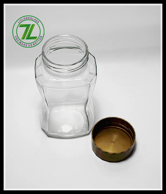 factory selling 810ML coffee glass bottle food container glass jar with plastic lid 27oz