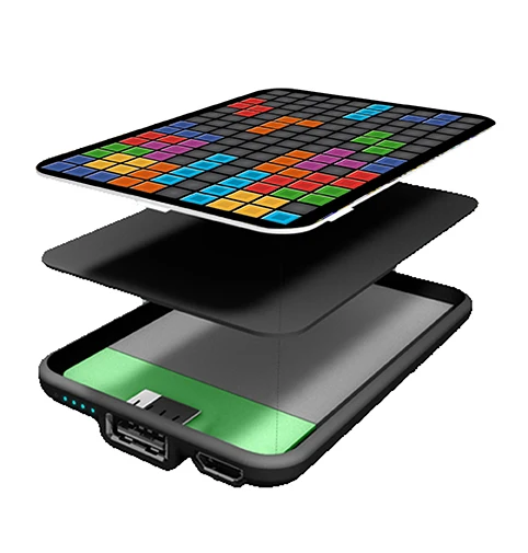 Portable LED Light Power Bank Box Polymer Lithium Battery Charger 5V2.1A Powerbank Case Tomos For all smart phone