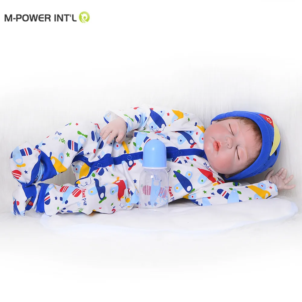 Cute Realistic reborn baby dolls lifelike real baby boy full silicone vinyl body baby dolls