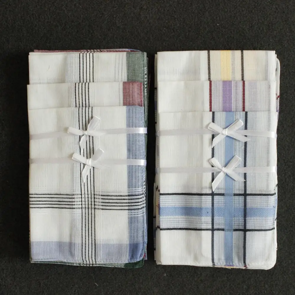 yiwu market wholesale stripe handkerchief polyester