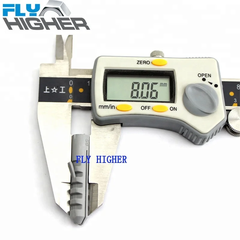 8x40 Nylon wall plug/plastic anchor screws/nylon plugs for tubes