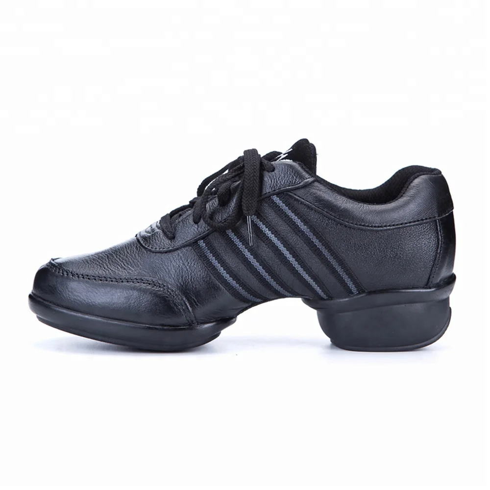 Professional Leather Rubber Women Modern Dance Wedge Shoes Sneakers