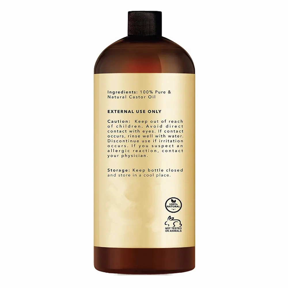 100% Pure Cold Pressed Hair Skin Care Castor Oil