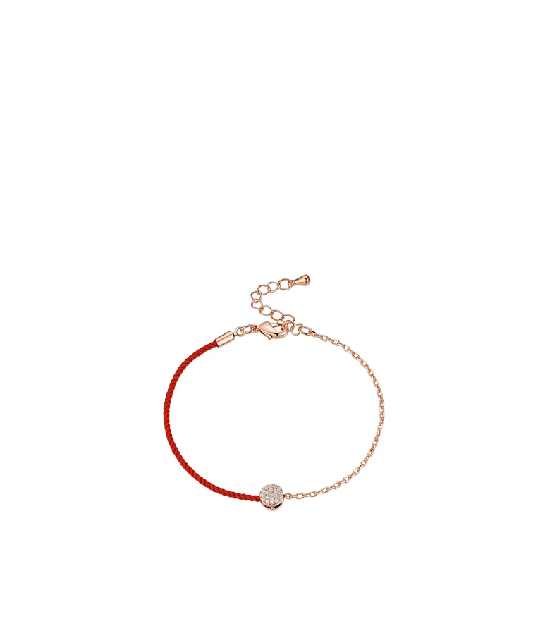 Half ring design red rope collocation gold chain bracelet bracelet is suitable for women to wear lucky bracelet at ordinary time