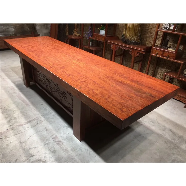 
Slabs Dining Tables Bubinga Long Solid Wood Table 