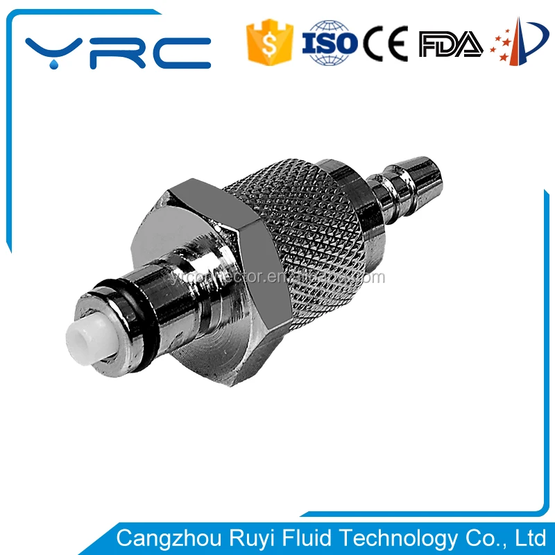 High quality micro brass quick without shuf off tube connector