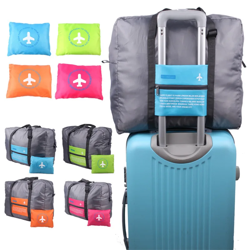 Wholesale Luggage Bag 230D Polyester Cloth organizer Flight Foldable Travel Bag Messenger Duffle Bag With Custom Logo