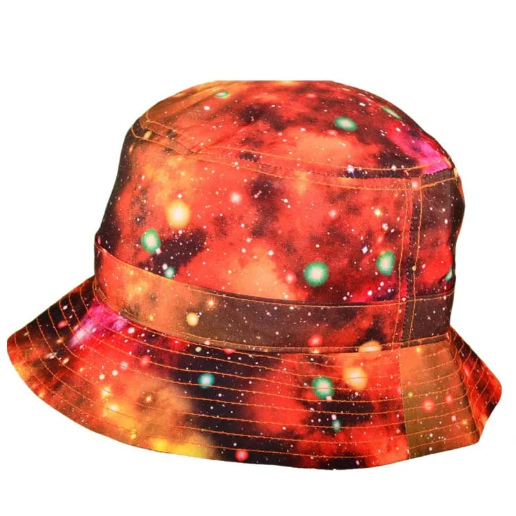 Multicolor Space Solar System Cosmos Outer galaxy bucket hat