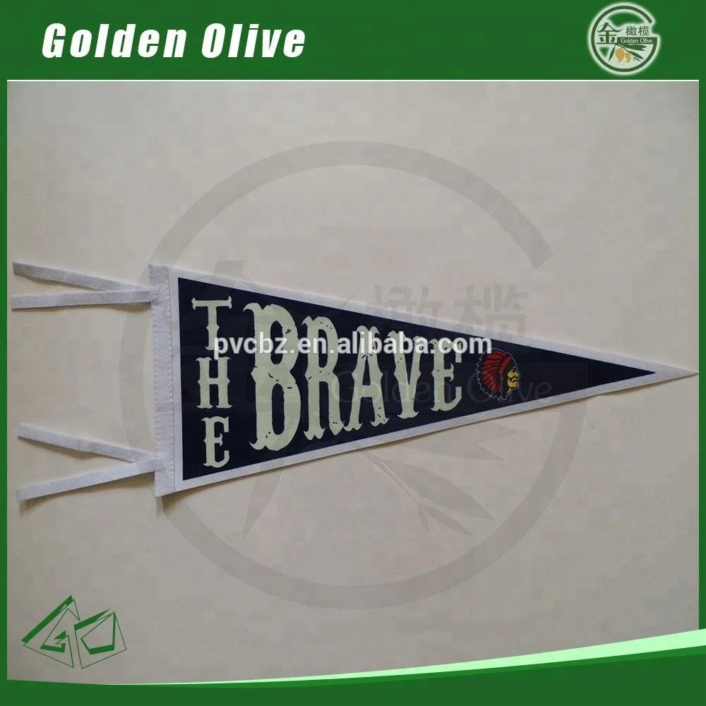 Factory supply sports team satin blank pennants