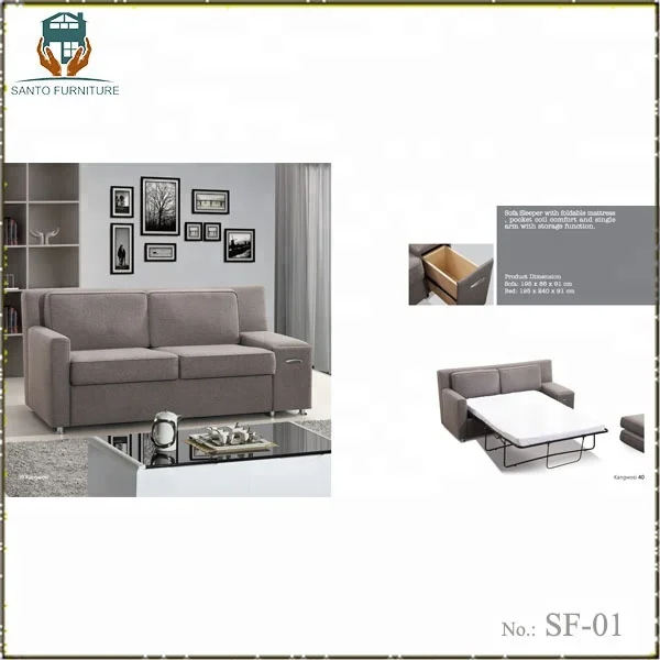 Современный тканевый секционный складной диван-кровать Mid-century, махровый угловой диван