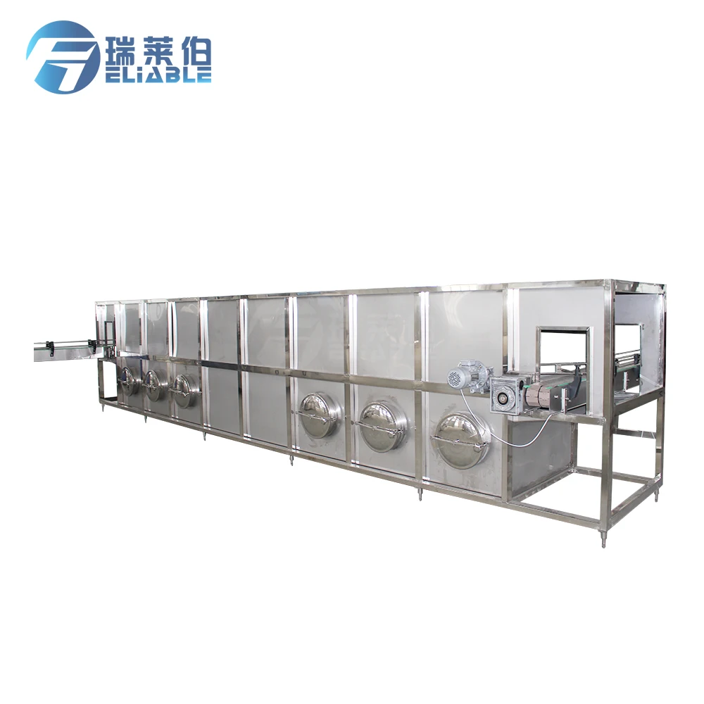 CE certification approved juice beverage cooler spray cooling tunnel