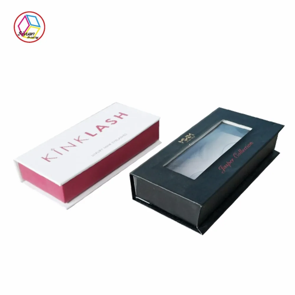 Customized label logo flltty mink eyelash cosmetics box for small business cosmetics