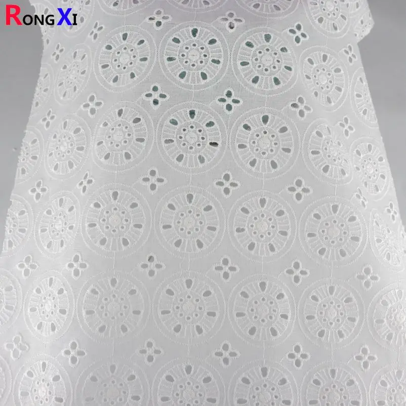 RXF0817 New Wheel Design Fabric Cotton Eyelet Fabric