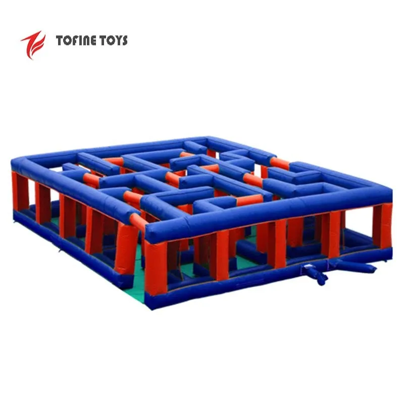 Outdoor interactive inflatable laser corn maze haunted lasertag equipment laser game