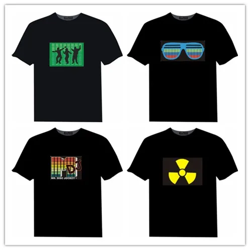 2018 оптовая цена индивидуальные удивительный звук активные светодиодные панели украшения el мигающий панель для футболки