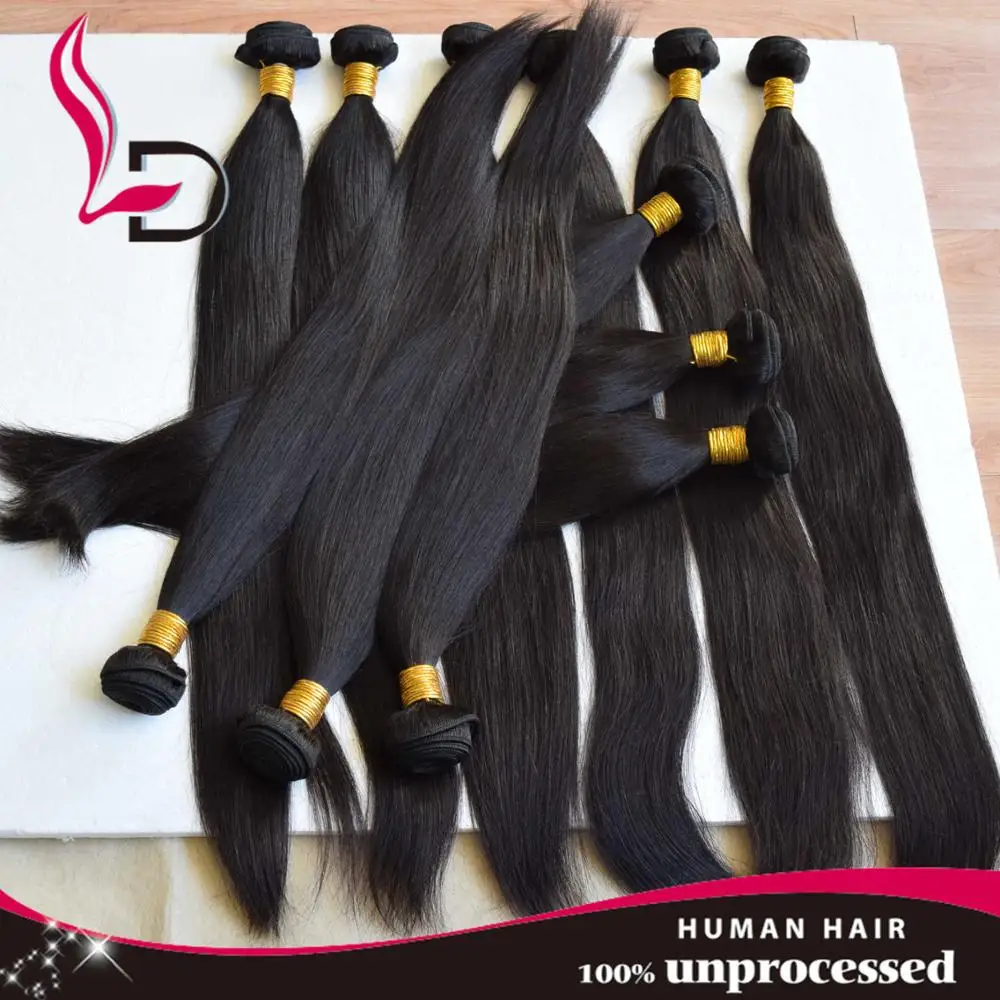 Alibaba Stock 20 inch Natural Color Hair Weft  Straight Virgin Brazilian Human Hair Weaving