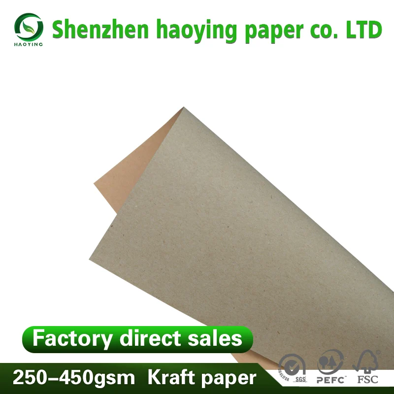 
Manufacturer wholesales yellow 250g-450g single sided kraft paper 
