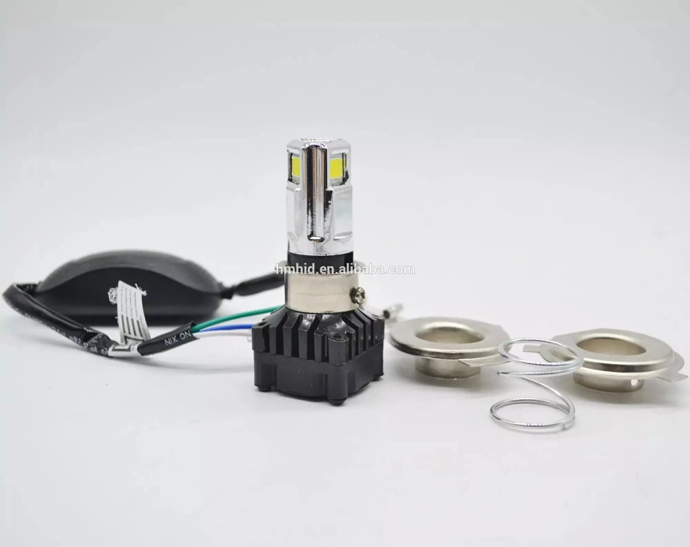 RTD M:02D H4/S2/BA20D/P15D25-1/Spring 3 Sides LED 30W 3000LM Motorcycle LED Headlight Bulb With Fan Cooling