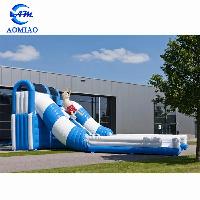 New design giant double lanes plastic water slide tube used water slides for sale