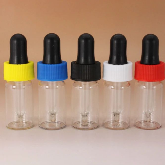 3ml 3.5ml 7ml 10ml glass dropper vials with glass pipette
