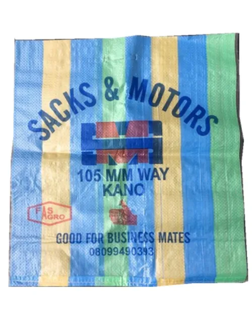 
High quality multi-color strips virgin material PP woven polypropylene bag 