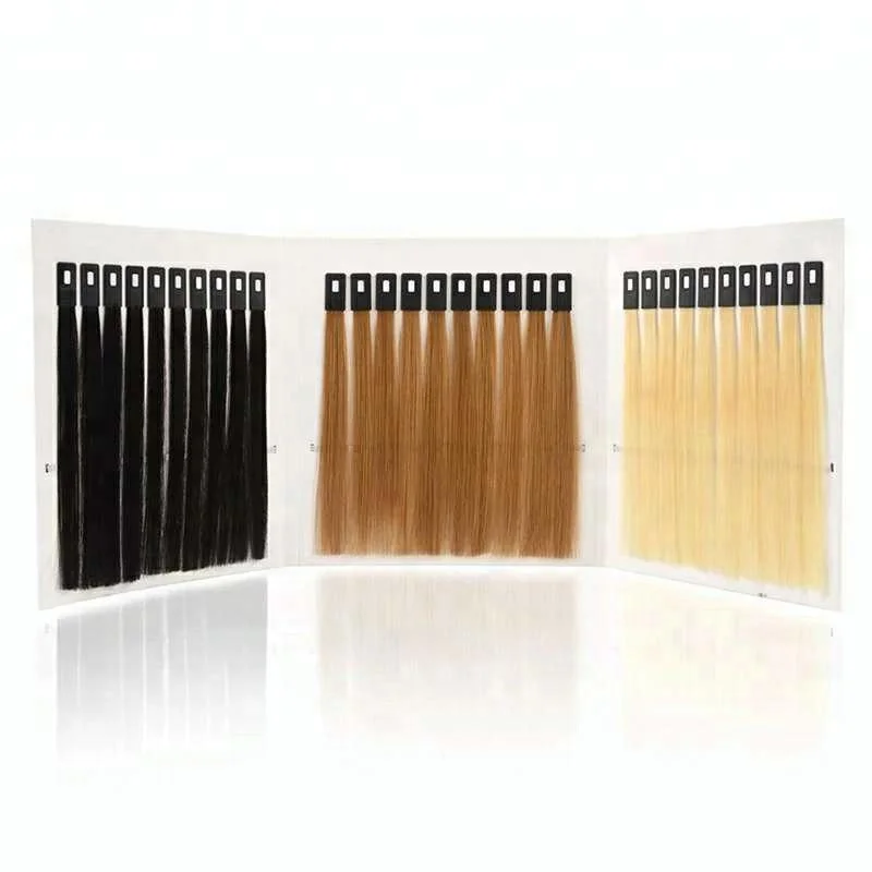 Китайская Цветовая диаграмма волос с зажимом для человеческих тестирования