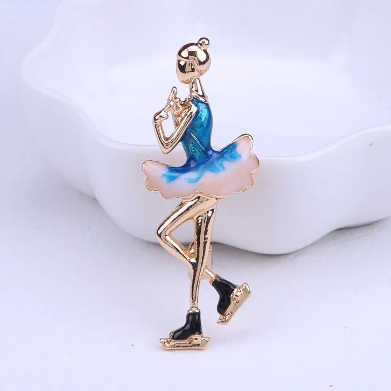 Artistic gymnastics pearl oil dripping high grade Brooches Pin