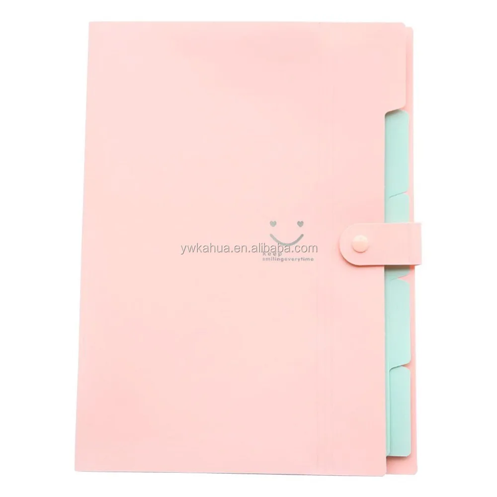Skydue Letter A4 Paper Expanding File Folder Pockets Accordion Document Organizer (Pink) File Folder Document Bag