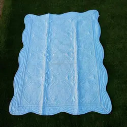 Winter Baby Muslin Fabric Blanket Monogram Sublimation Scallop Soft Cotton Baby Quilt