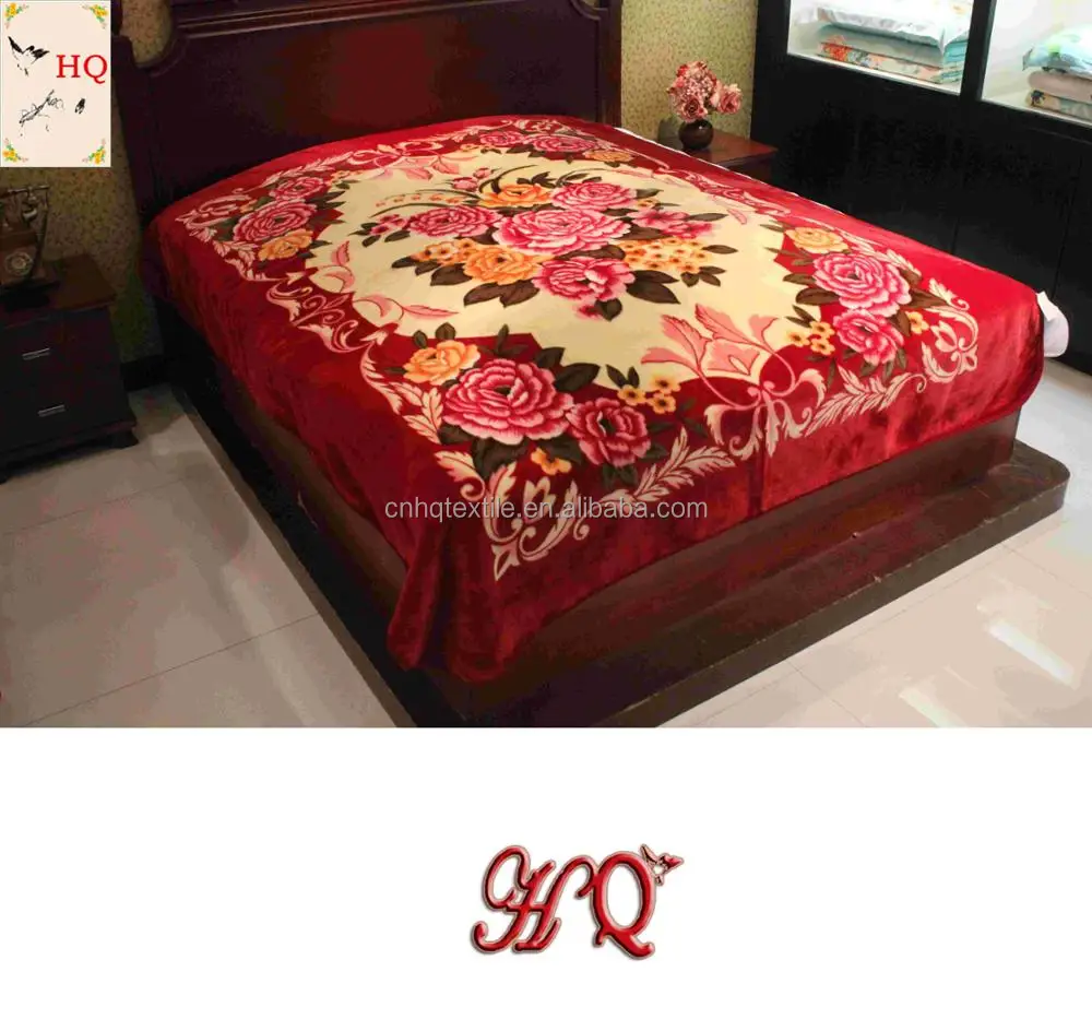 
new design Super Soft Plush Custom Printed Luxury Raschel Blanket 