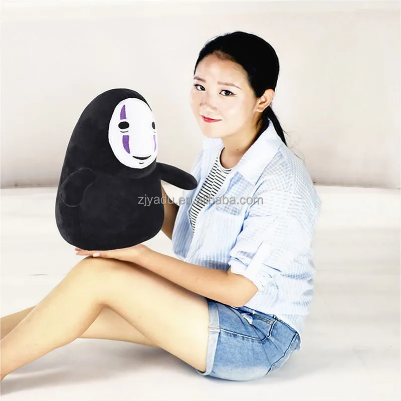 Ghibli Characters Kumkum Cartoon Japanese Anime Toys Plush Pillows No Face From Spirited Away