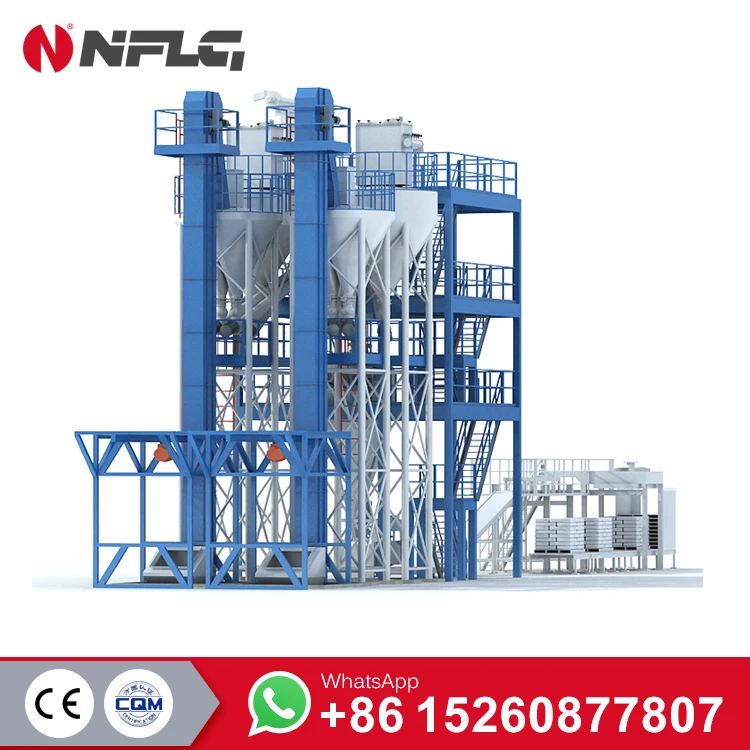 2019 new product inside wall putty cone silo dry mortar mixing making machine with skim coat