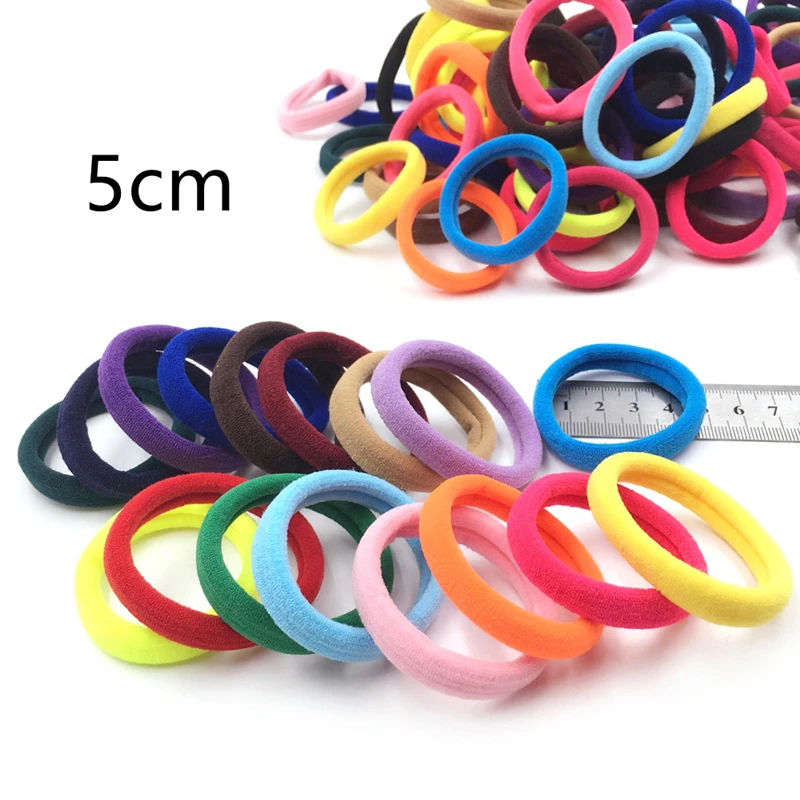Красочные нейлоновые вязаные резинки для волос, эластичные резинки для волос, Оптовая продажа