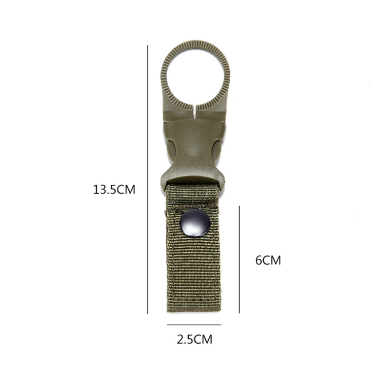 Tactical Water Bottle Buckle Plastic Clip Carabiner Portable Quick Hanging Mineral Water Bottle Nylon Hanging Buckle for Outdoor