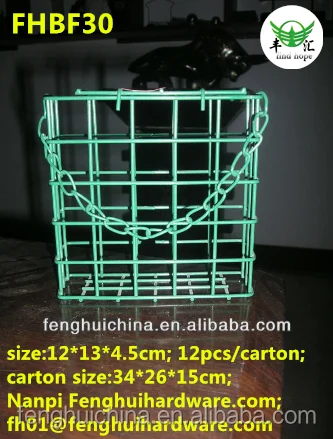 
plastic peanut / seed bird feeder 