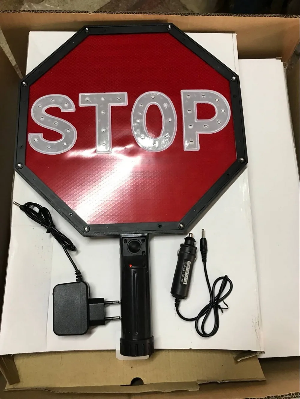 rechargeable green hand held stop slow led paddle boards