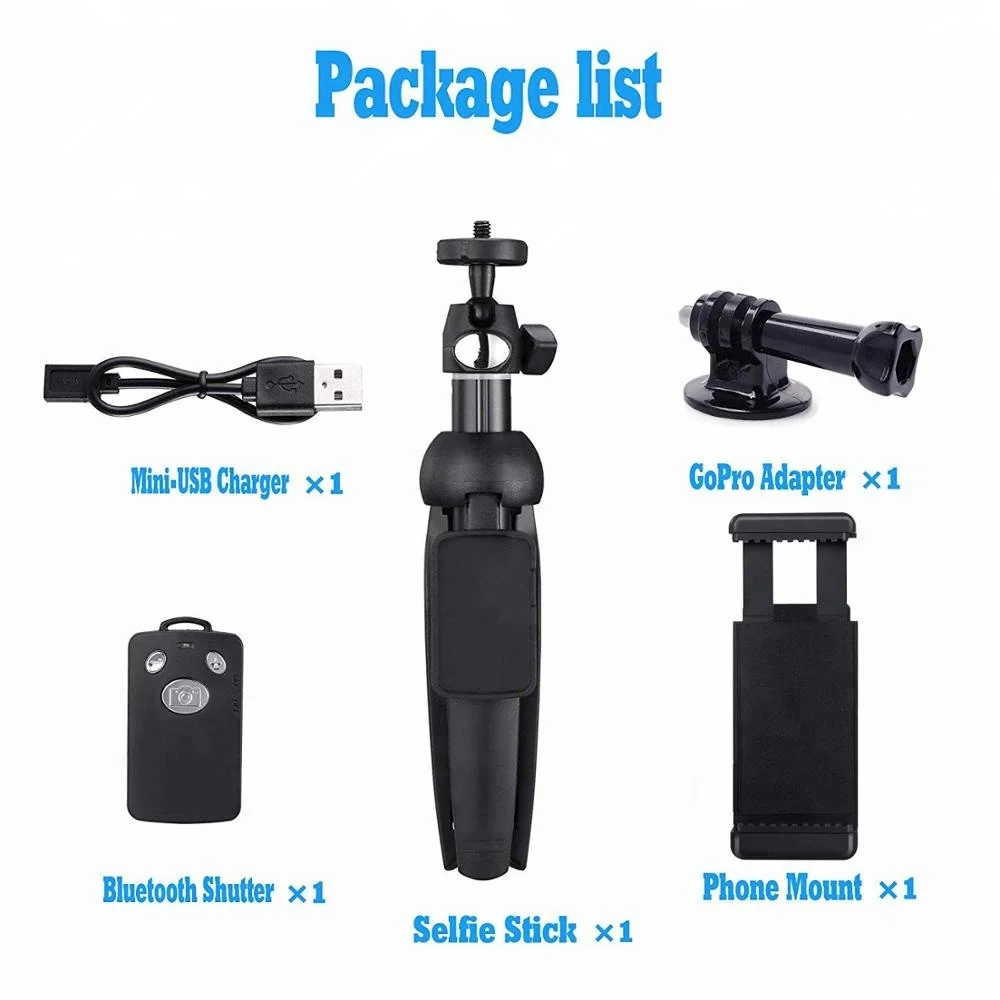Portable 100cm Universal Selfie Stick Tripod with Wireless Remote, Extendable Mini   Handheld Monopod 360 degree Live