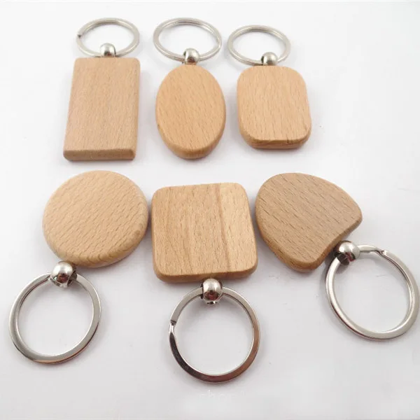 
Custom making blank wood keychain, wood key ring 