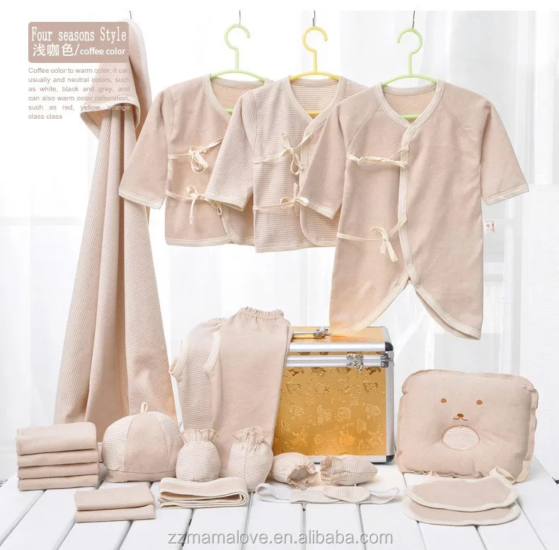 Wholesale newborn baby girls clothes cotton 22pieces 0-6months infants baby girl boys clothing set baby gift set without box
