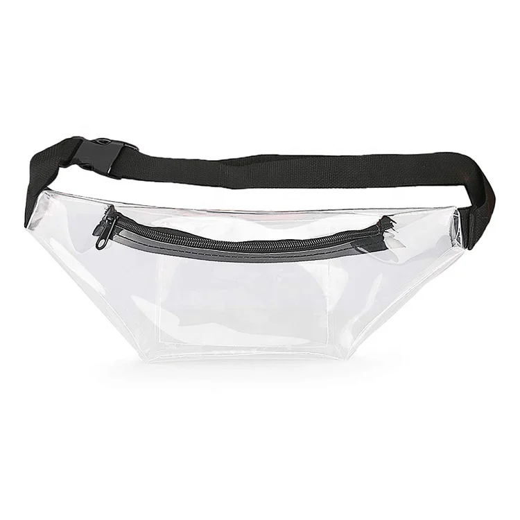 Hot Sell Premium Fashion Waterproof Transparent White Pvc Fanny Pack Waist Bag