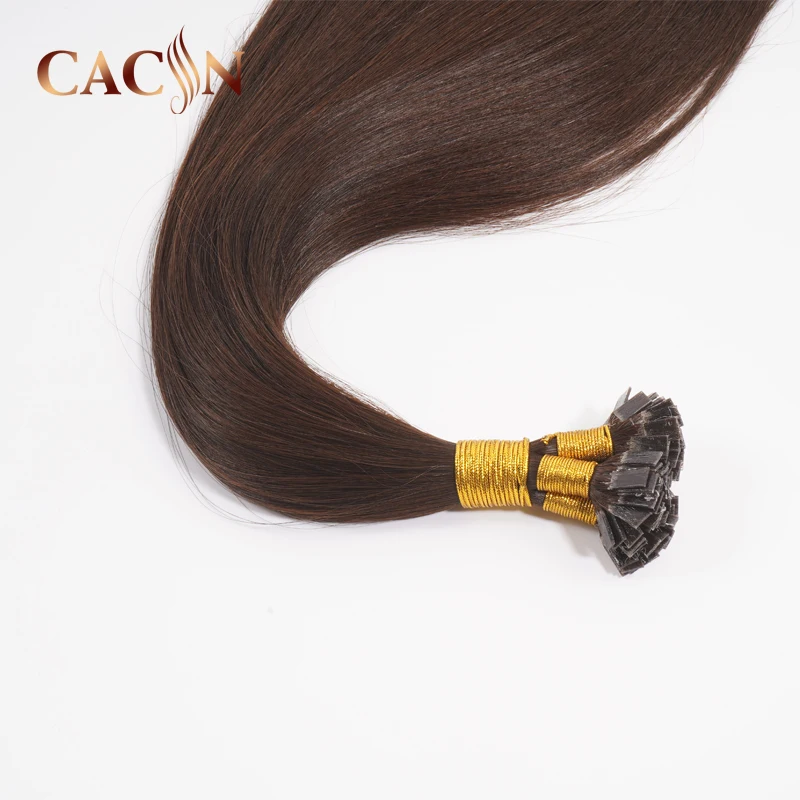 Оптовая продажа длинные плоские волосы remy натуральные русские для наращивания плоский наконечник