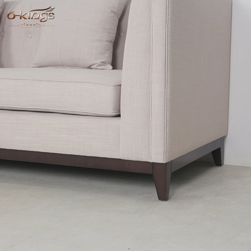 furniture living room sofa luxury Solid wood hotel lobby sofa design