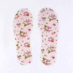 HS-Wholesale ultra soft & comfortable fits all unisex printing floral cotton & latex shoe insole