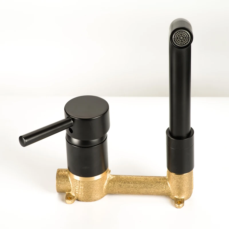 SM23078 New Modern Style Black Brass bath wash hand basin sink mixer tap shower faucet