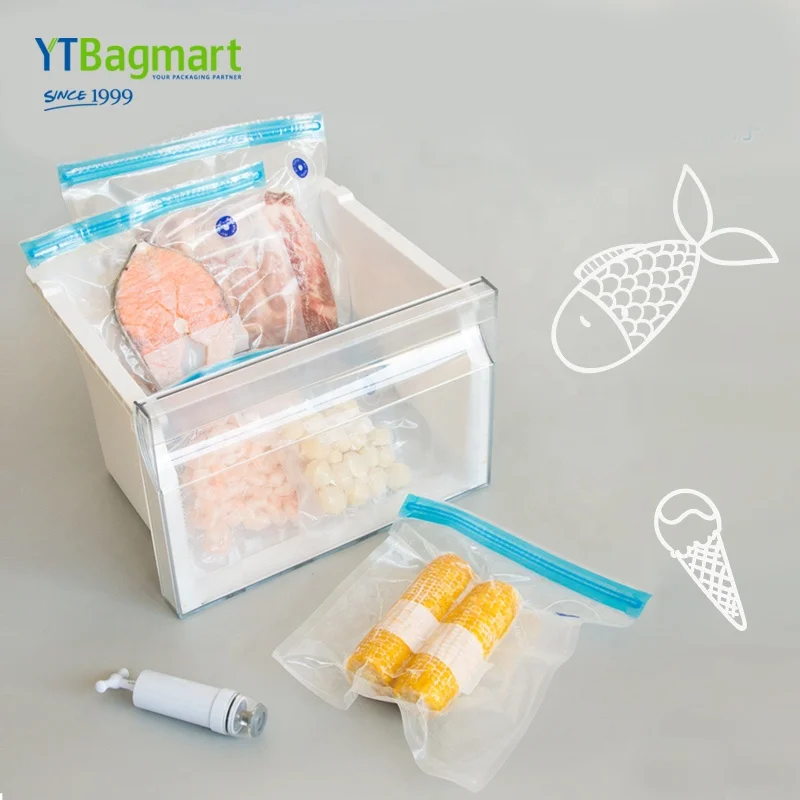 YTBagmart китайский поставщик экологически чистый многоразовый компрессионный комплект пищевые вакуумные пакеты для еды с ручным насосом