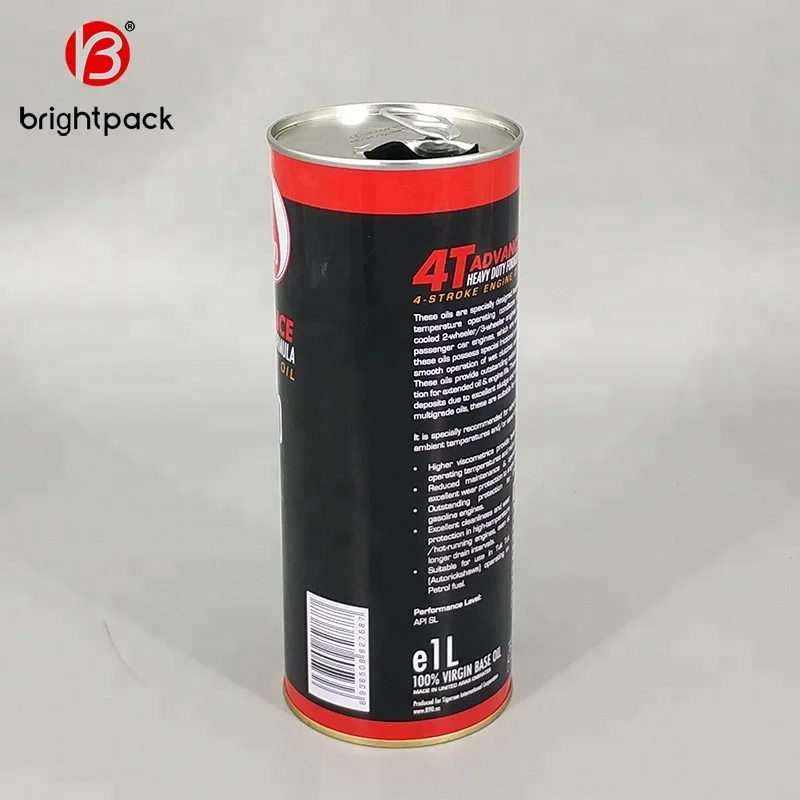 Metal Engine Oil Tins Customized Motor Oil Tinplate Cans