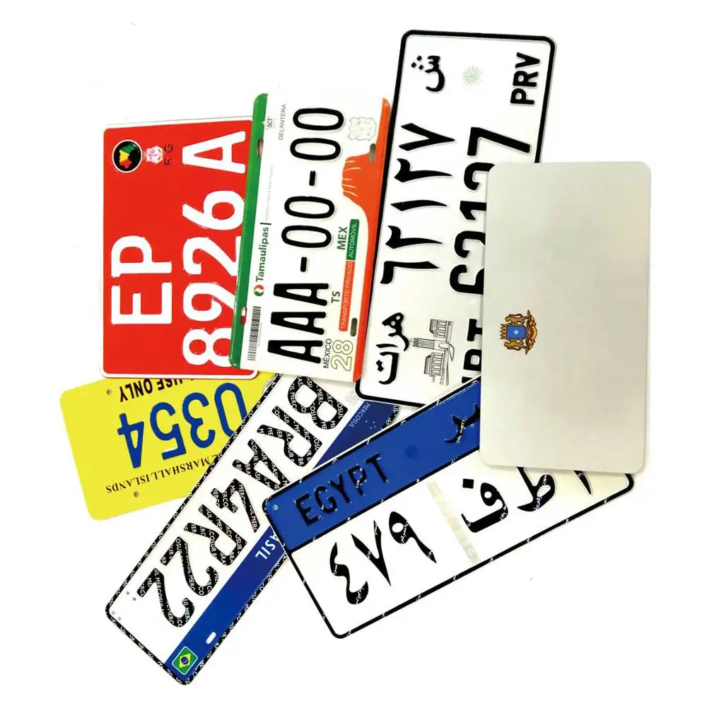 car number plate embossed license plate customized