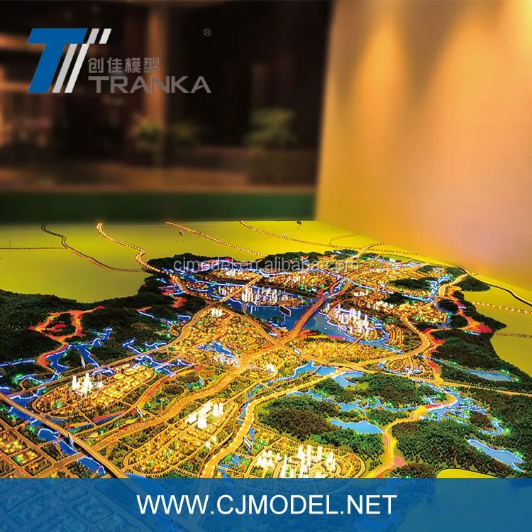 Big size holographic digital sand table model for urban planning