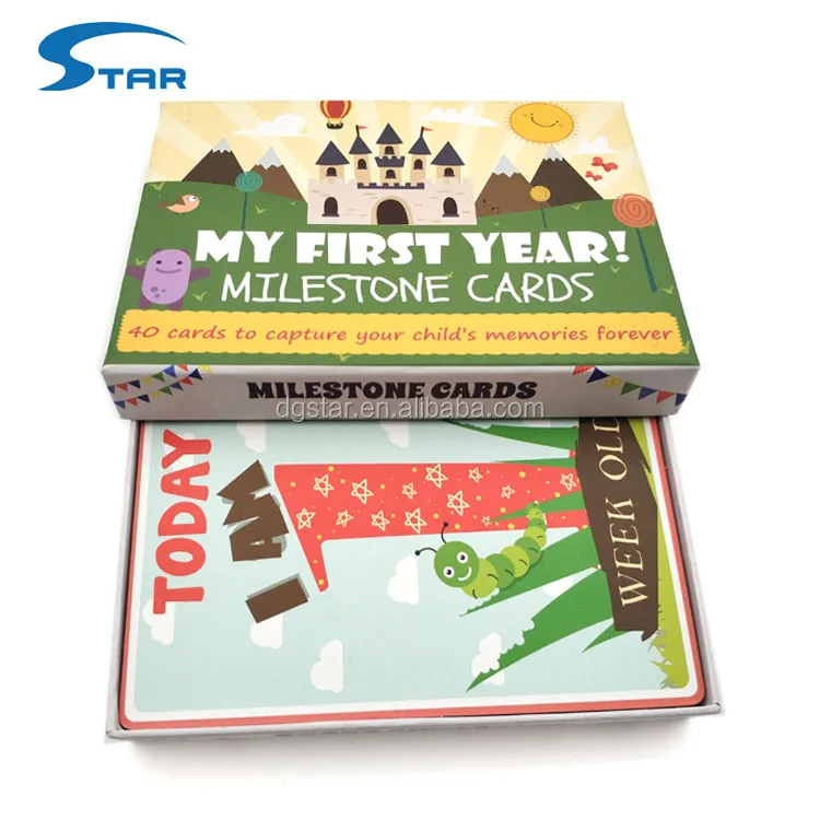 Custom milestone baby cards