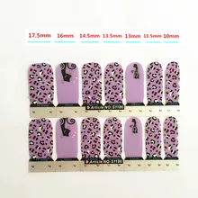 Purple Dot Nail Arts Sticker 14 pcs set Waterproof Nail Decal Art Sticker Gel Polish Manicure